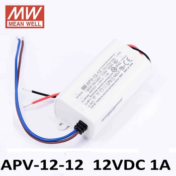 

Original Meanwell APV-12-12 Led drive 12V 5V 24V plastic case 12W MEAN WELL Switching power supply APV-12 IP42 power supply 12V