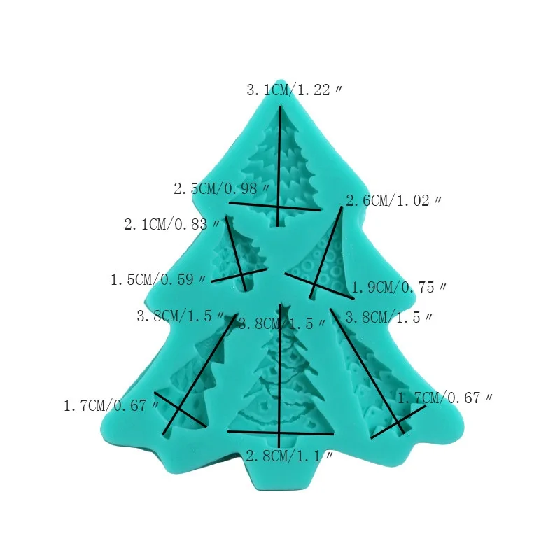 Facemile-1PCS-7-Holes-Christmas-Tree-3D-Silicone-Mould-Gumpaste-Candy-Chocolate-Mold-Party-Cake-Cupcake