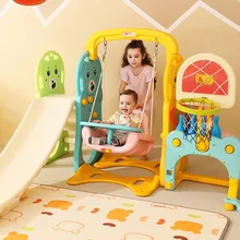 Открытый детский сад игровая площадка для младенцев с многофункциональными качелями домашние дети на горке Aole