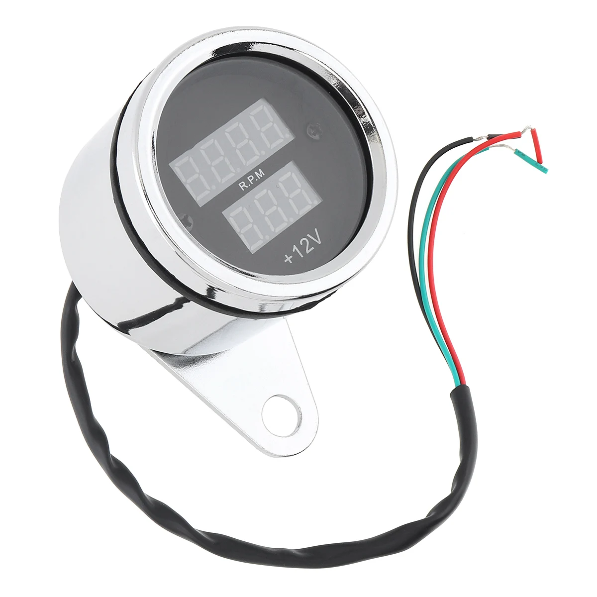 

Motorcycle Meter Tachometer Metal Case with High Light Transmission Inductance LED Digital Display Speed LCD Voltmeter