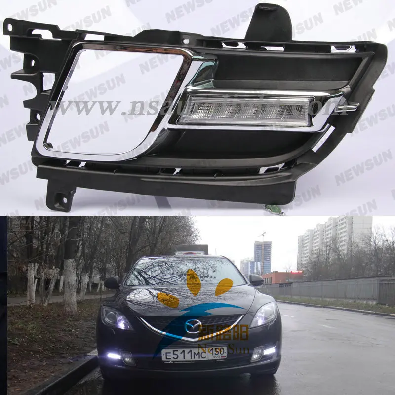 

Super White 6 LED Car Light Daytime Running Auto Lamp,12V 6 led DRL daytime running light for mazda 6 Auxiliary Light In The Day