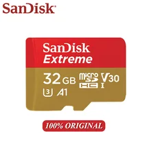 SanDisk Micro SD карта 32 Гб карта памяти Экстремальный класс 10 U3 100 МБ/с./с 32 Гб V30 A1 TF карта высокая скорость для 4K видео