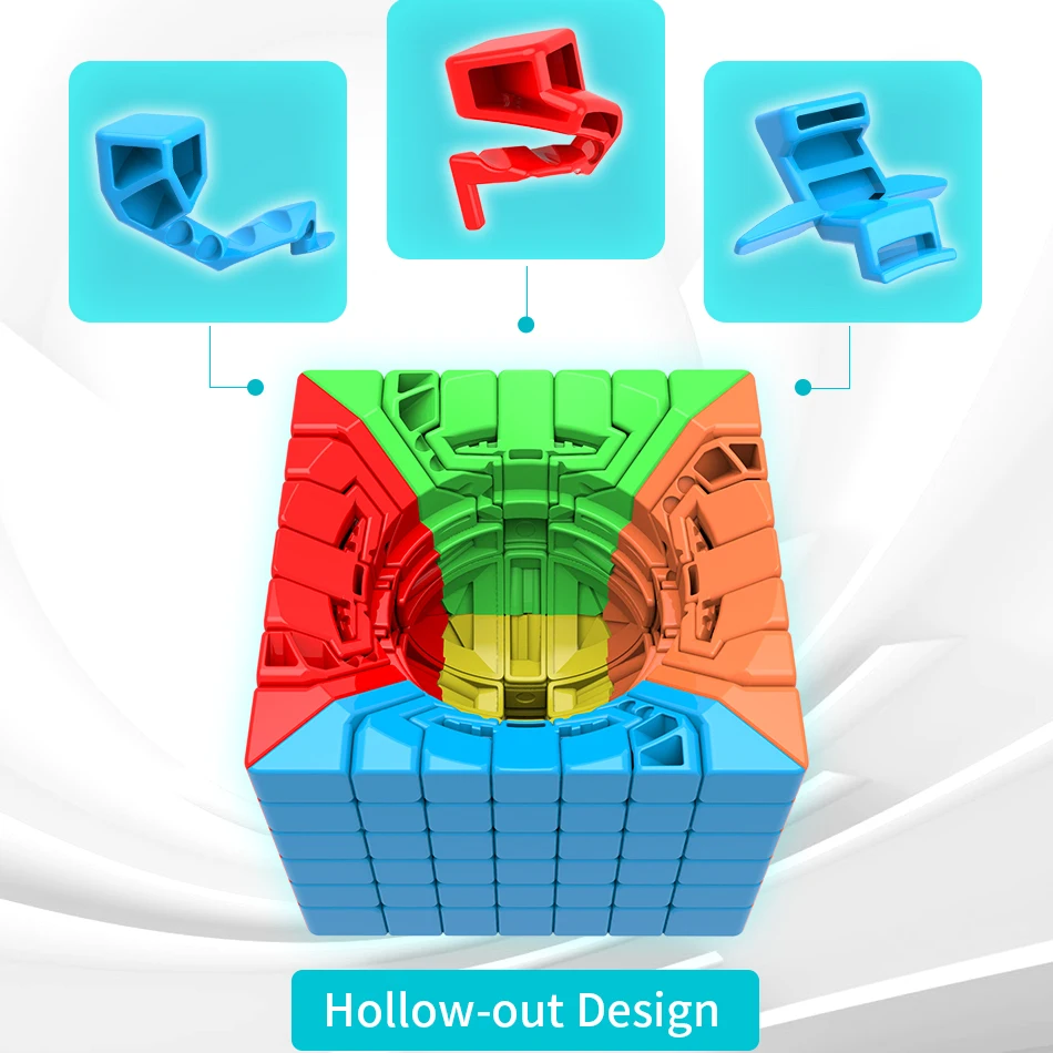 MOYU Meilong, без наклеек, профессиональный, 7*7*7, магический куб, скоростная головоломка, 7x7, куб, развивающие игрушки, подарок, cubo magico, 66 мм