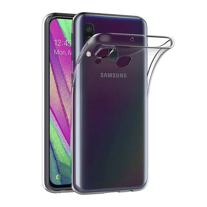 Для samsung Galaxy A40 силиконовый прозрачный футляр из ТПУ чехол для телефона для samsung A40 GalaxyA40 40 A405F A405F SM-A405F - Цвет: Transparent Tpu