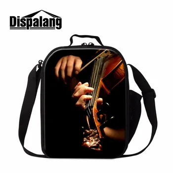 

Dispalang Zipper Lunch Bag Patterns Cute Violin Print Handbag Cooler Bag Ballet Personal Lunch Container Lunch Box Accessories