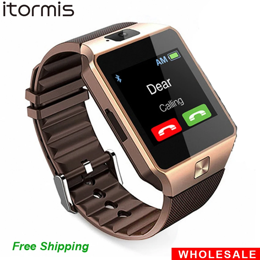 Оптовая продажа DZ09 2 шт Bluetooth Смарт часы с мобильным телефоном SIM TF карта Reloj Inteligente