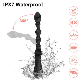 Heating Anal Beads Vibrator Sex Toys 12 Modes Prostate Massage For Men Gays Vibrating Butt Plug Dildo Anal Plug Masturbator 6