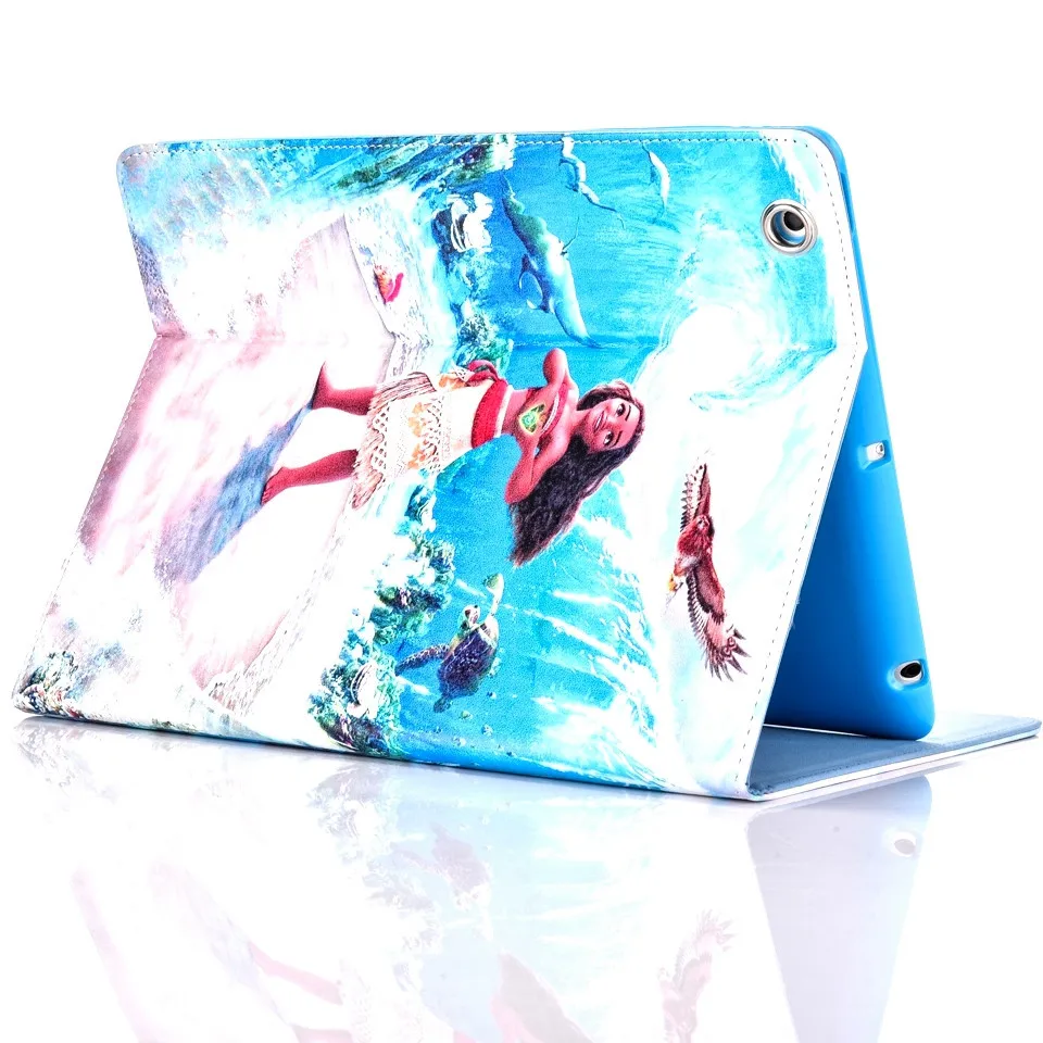 Модные фильма Моана Croods ocean искусственная кожа Стенд держатель чехол для Apple iPad air Case