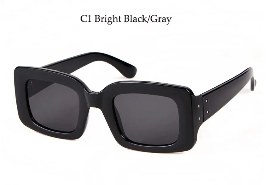 Роскошные брендовые дизайнерские маленькие солнцезащитные очки для женщин квадратные оттенки белые солнцезащитные очки леопардовые коричневые очки oculos de sol feminino - Цвет линз: C1 bright black gray