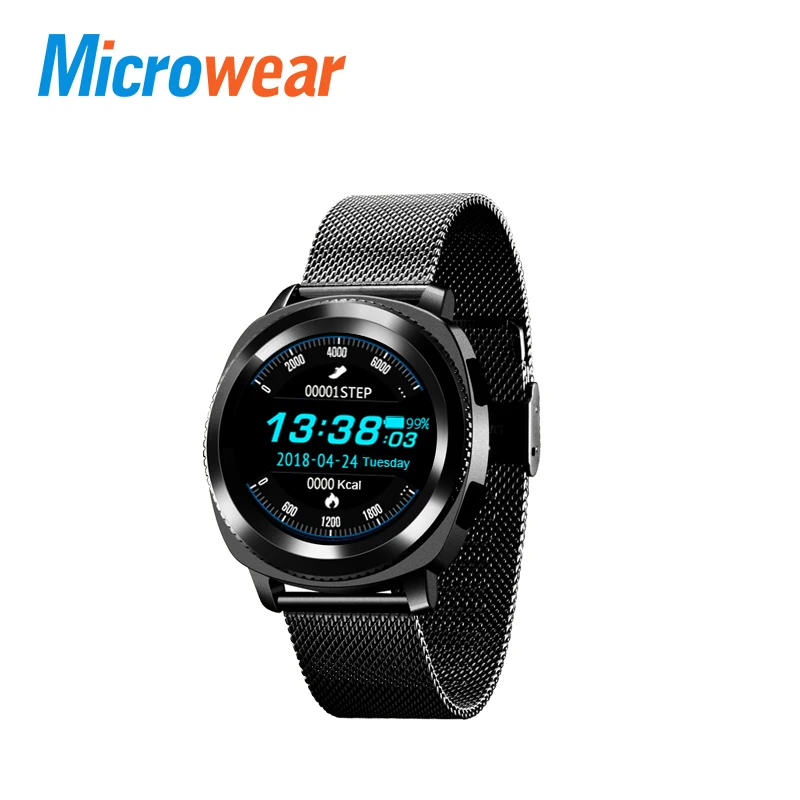 Microwear L2 Смарт-часы smartwatch Bluetooth вызова для плавания Водонепроницаемый IP68 BT трекер