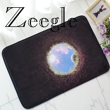 Zeegle Creative Entrance Mat Anti-Slip Doormat Printed Carpets Bedroom Rugs Decorative Stair Mats Home Decor