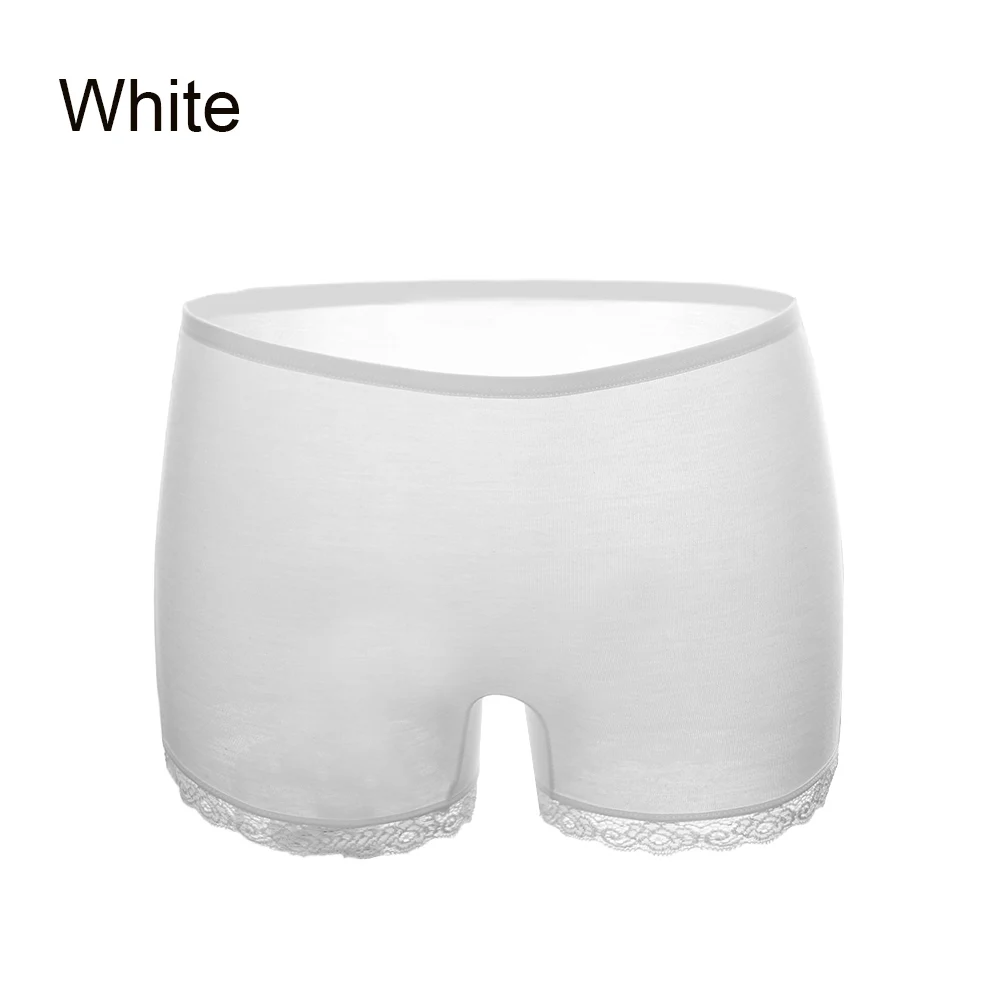 Новые женские кружевные анти-опорожненные предотвращающие воздействие Безопасные Брюки для беременных женщин брюки для живота женское базовое нижнее белье - Цвет: Белый