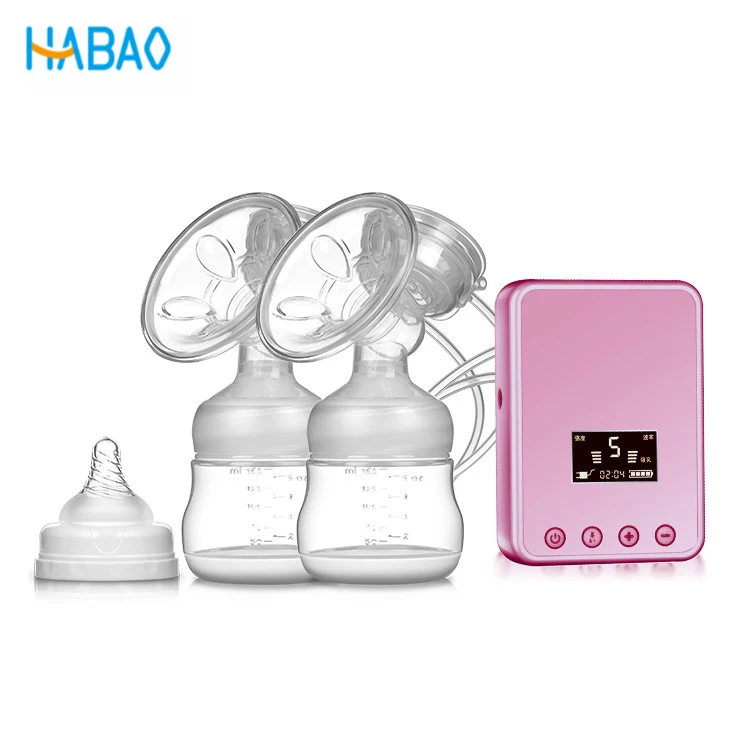 

2018 New Electric Habao Breast Pump Single/Double With Milk Bottle Infant USB free Powerful Intelligent Automatic Breast Pumps