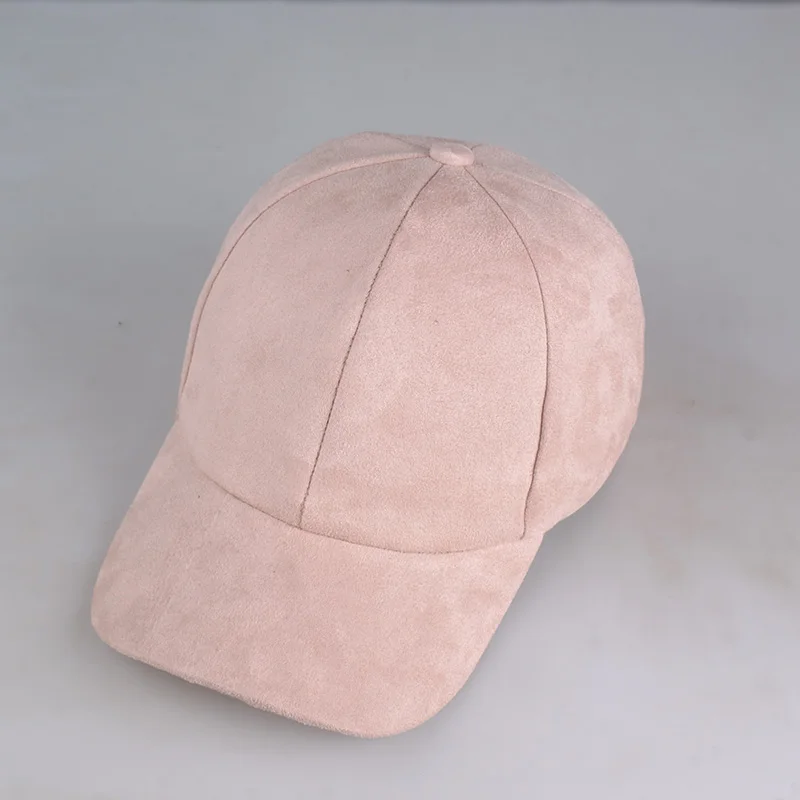 baby pink suede cap