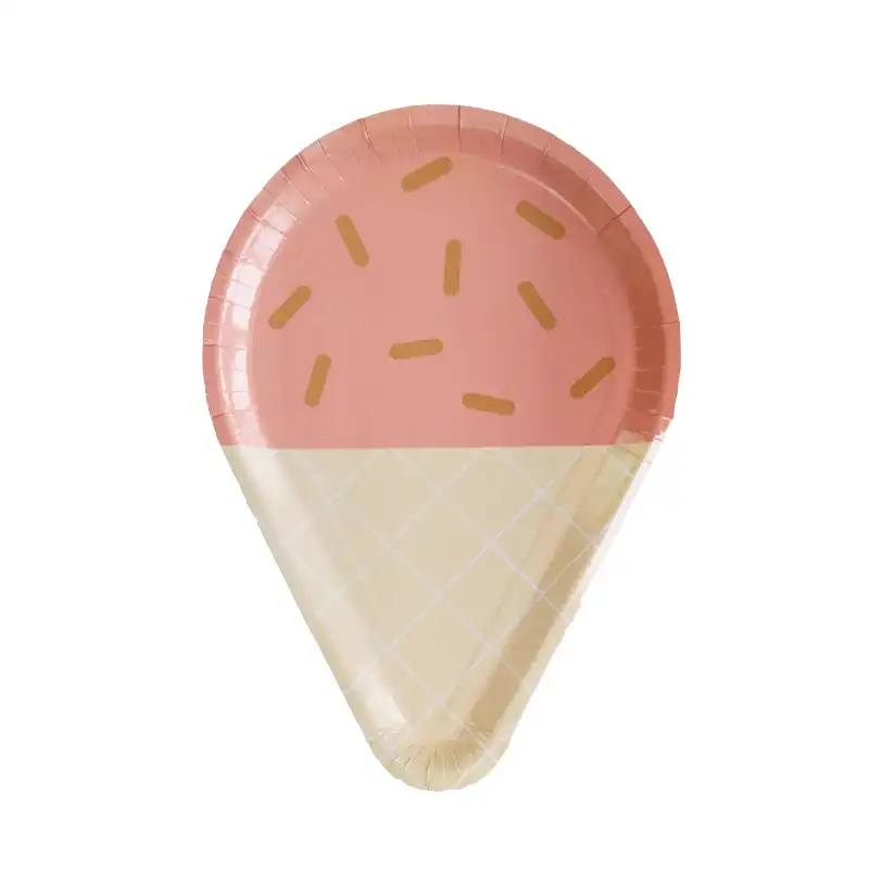 8 шт./упак. Рождество/Новый год одноразовая посуда вечерние мороженое бумага для пикника тарелки свадьба день рождения, детский душ декор ст...