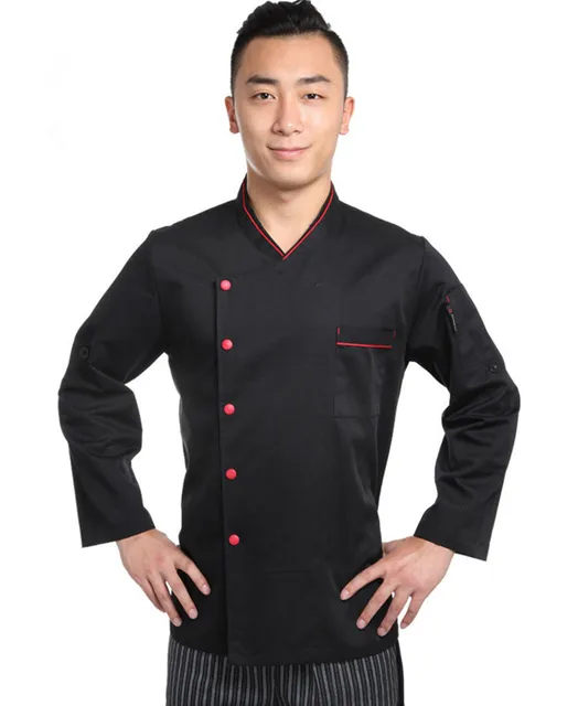 Buy black chef uniforms for men chinese restaurant chef clothes chef clothing