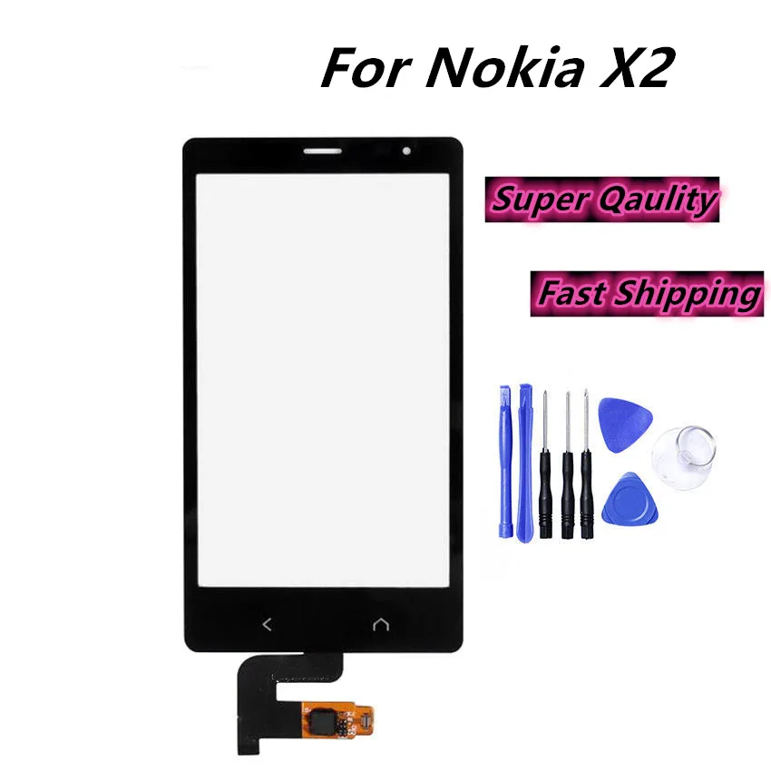 Сенсорный экран для Nokia X2 Dual SIM RM-1013 X2DS Сенсорная панель дигитайзер передняя