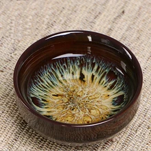 1 шт. китайский чайный набор temmoku глазурь чайные чашки кунг-фу чашки сборка печи керамическая чашка чайная чашка высокий чайный набор