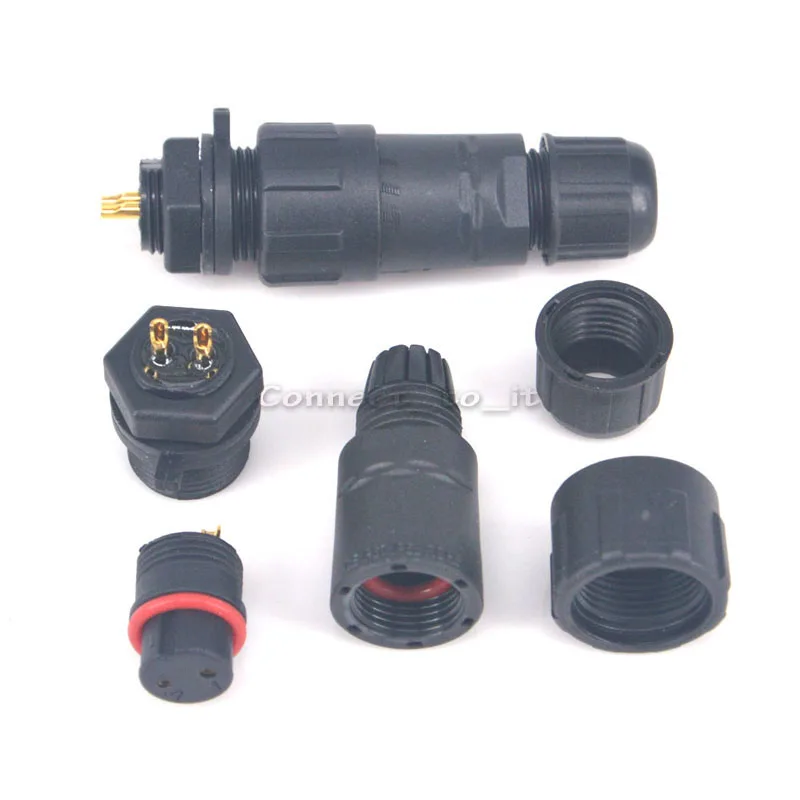 M14 Waterproof connector 2pin contacts panel type IP68in Connectors