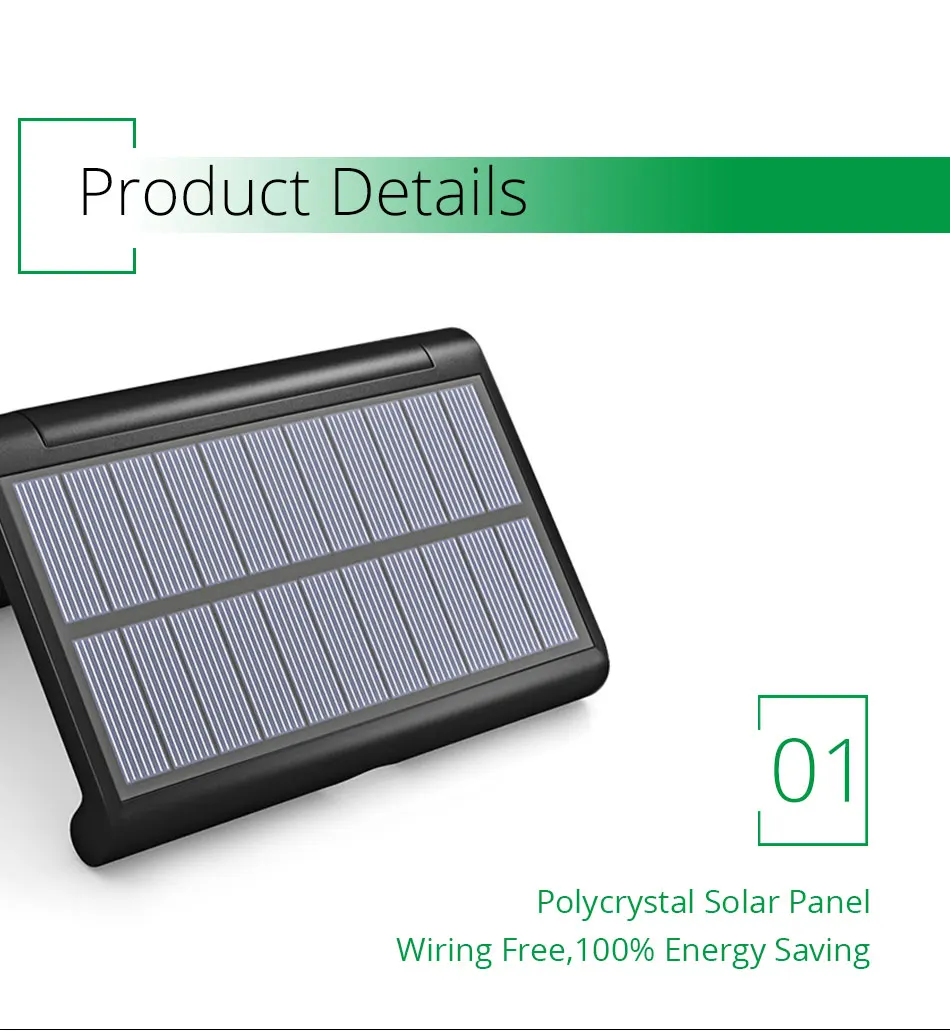 3 Modes Solar Wall Light Street Garden Outdoor Waterproof Modern LED Solar Powered Lamp Lithium Battery ABS Bright And Lasting (8)