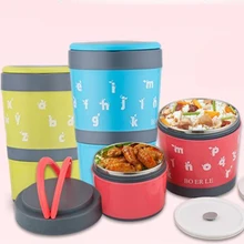 2 Schichten Thermische Bento Kreative Lunchbox ThermosStainless Edelstahl Isolierung Lagerung lebensmittelbehälter Geschirr mit griff