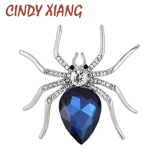 CINDY XIANG Dichiarazione Di Cristallo del Ragno Spille per Le Donne Strass Inse CINDY XIANG Dichiarazione Di Cristallo del Ragno Spille per Le Donne Strass Inse