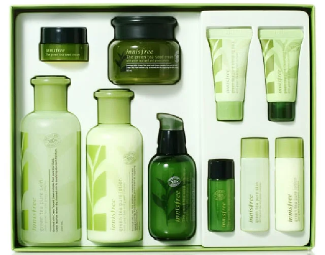 Lili korean makeup innisfree organic green tea fresh moisturizing 4