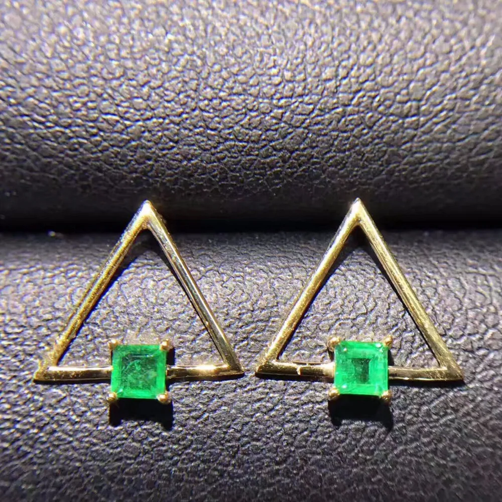 

Natural Russia Emerald 925 Sterling Silver green diopside Women earrings Jewelry gem Valentine gift Party Fast shipping