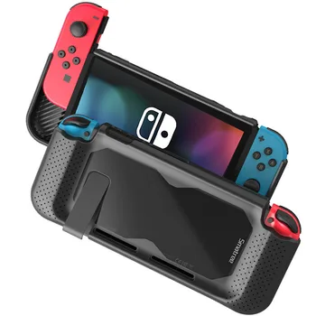 

Smatree Hard Transparent Protective Case Silicon For Switch Case Holder Shell Glass For Nintend Switch NS Console