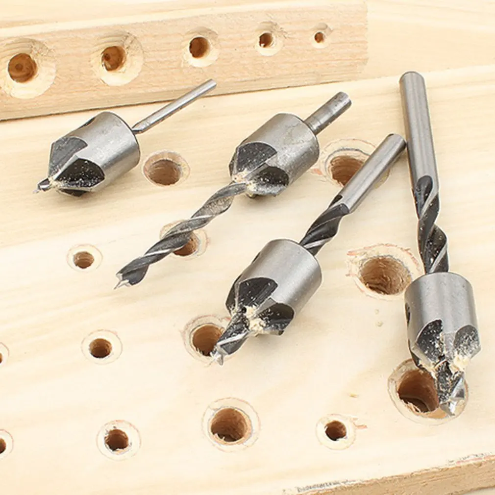 Сверла для зенковки набор деревообрабатывающее сверло инструмент фаски 3-10 мм предварительно сверла для винта
