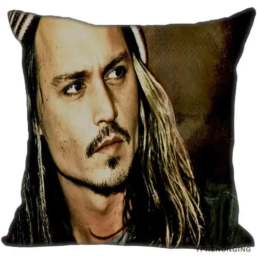 Best Custom Johnny-Depp(1) Наволочка на подушку, спальня домашний квадратный наволочка на молнии(одна сторона)#190404-01-105 - Цвет: Pillowcase