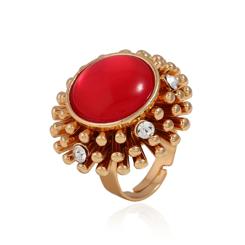 

MIARA.L jewelry sales hot style jewelry three-dimensional flower ring personality fashion cat eye ring