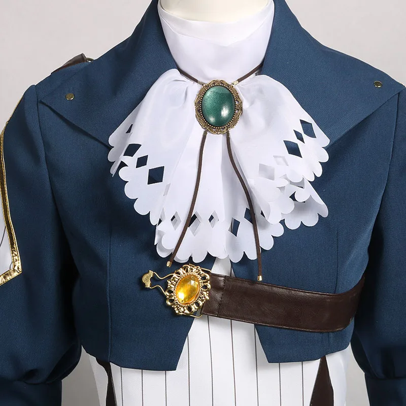 Coshome Anime Violet Evergarden Cosplay Costumes Violet Wigs Women Girls Spring Long Dress For Halloween Party (8)