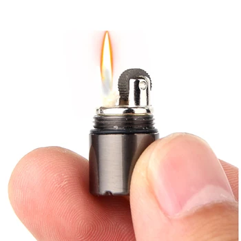 

Mini Compact Kerosene Lighter Key Chain Capsule Gasoline Lighter Inflated Keychain Petrol Lighter Outdoor Tools