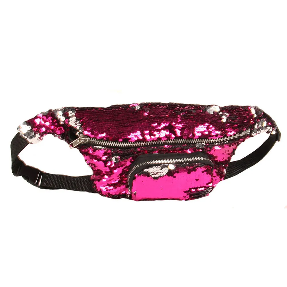 

Unisex Waist Bags Activity Casual fanny pack Double Color Sequins Unisex Waist Pack belt bag women's waist bag
