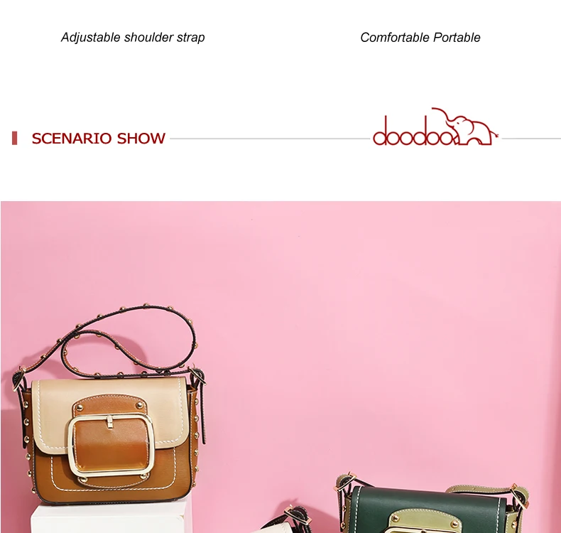 Doodoo marca feminina bolsa de ombro crossbody