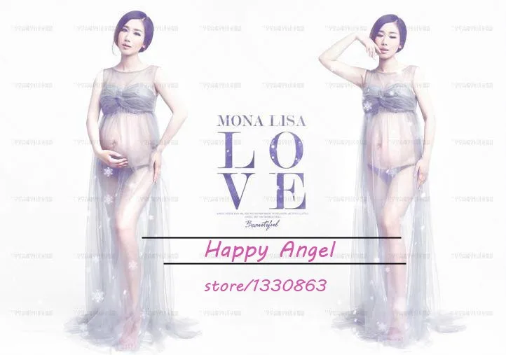 Новая одежда для беременных фотография беременной женщины реквизит шифоновое платье серебристого и серого цвета романтическая фотосессия