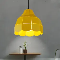 Nordic Творческий светодиодный подвесной светильник Лофт лампа гладить Книги по искусству желтый лепесток современный Спальня Кухня Cafe