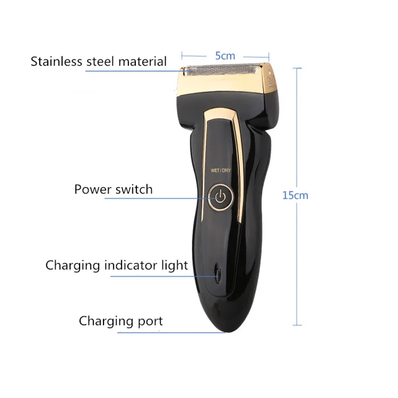 Прецизионная ультратонкая перезаряжаемая электробритва из сплава с двумя головками, машинка для стрижки бороды и усов, триммер 35D