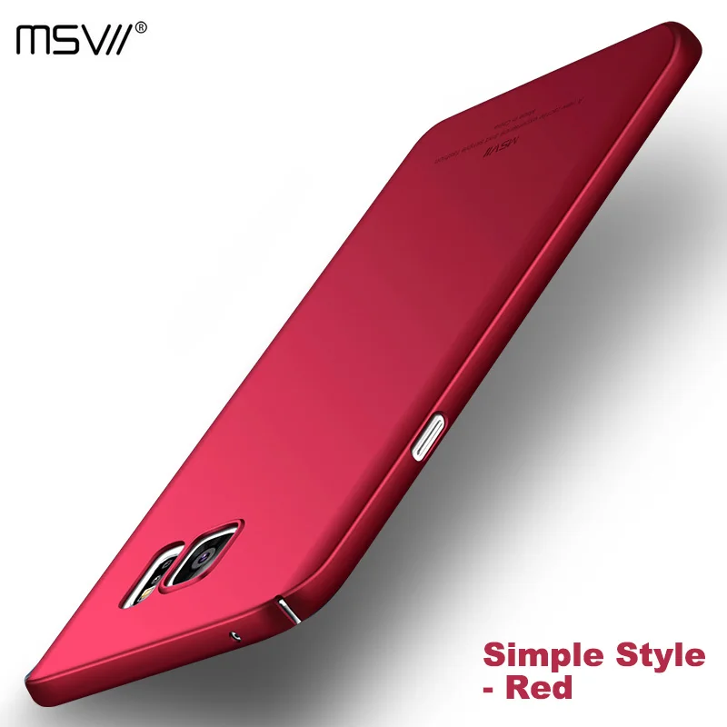 Бренд Msvii Роскошный чехол-протектор для samsung Galaxy Note 5 простой/матовый ультра-тонкий жесткий чехол для телефона из ПК для samsung Note5 - Цвет: Simple Red
