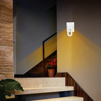 

2pcs Anto Sensor Plug-In LED Night Light Wall Light Warm White For Stairs Bedroom Warehouse US/EU Plug