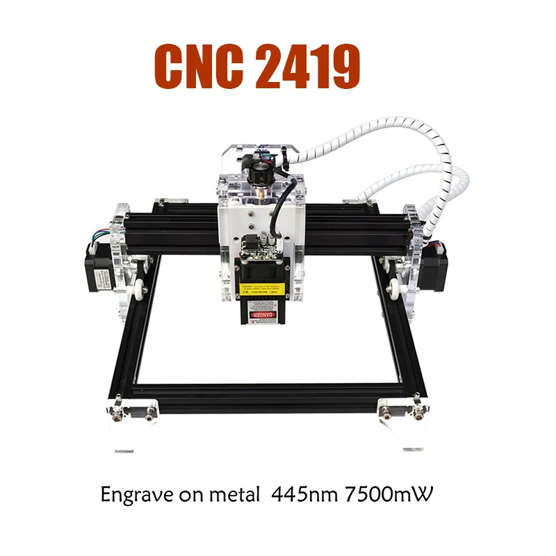 DIY лазерный гравер машина мини ЧПУ 2419 с лазерными головками 500 МВт/2,5 Вт/5,5 Вт/15 Вт с подъемной платформой