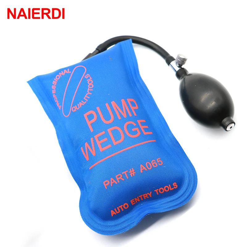 

Blue NAIERDI PUMP WEDGE LOCKSMITH TOOLS Small Size Auto Air Wedge Airbag Lock Pick Set Open Car Door Lock 19x11CM Hardware Tool