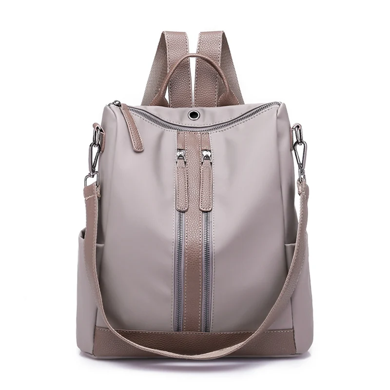 AIREEBAY Модный женский рюкзак, водонепроницаемый нейлоновый рюкзак, женские рюкзаки, Женская Повседневная дорожная сумка, функциональные школьные сумки для девочек - Цвет: Серый