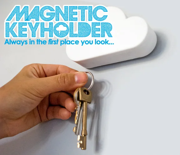 

Creative Fridge Sticker Keychain Hunging Coud Villain Magnets Key Holder Home Decoration Magnetic Hanger Retro Absorption Iron
