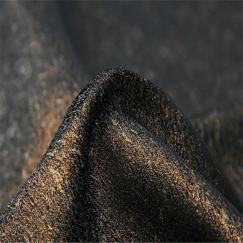 SASKIA 1 метр блестящая жаккардовая парчовая ткань Африканская кружевная сшитая одежда платье Материал пэчворк ZAKKA ткани 286 г/м черный серый