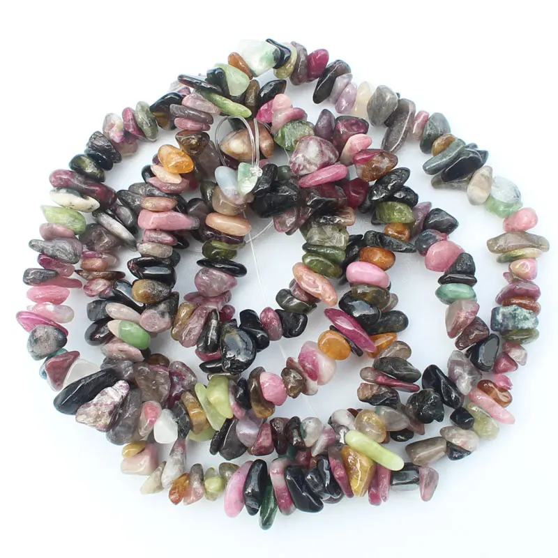 3-9 мм натуральный Перидот, кунцит, Чароит, ларима камень неправильные бусины 3" /86 см на прядь - Цвет: Multicolor tourmalin