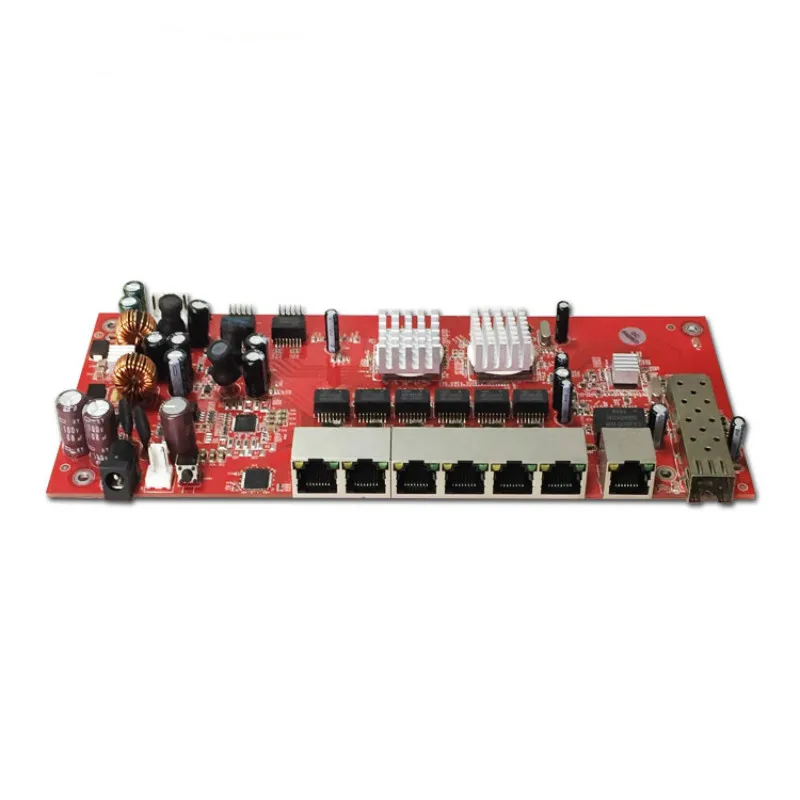 OEM/ODM волоконный PoE коммутатор 48 в 8 портов 10/100 Мбит/с poe pcb плата для IP телефона ip