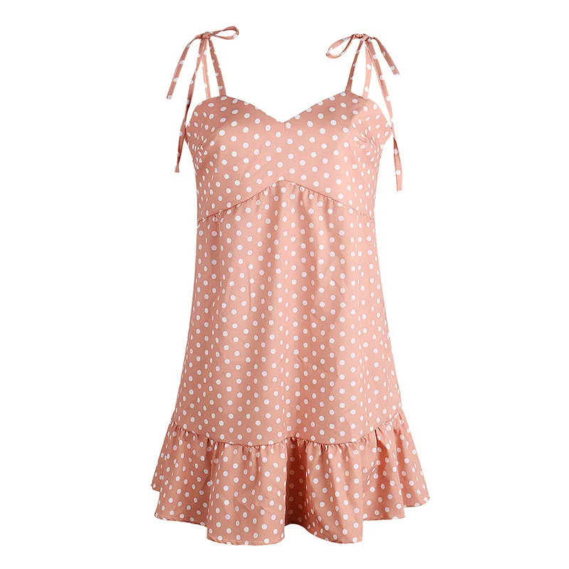 2019 Summer Maternity Dresses Classic Slip Dress Sleeveless Camisole Dot Printing Pregnancy Lovely Lady | Мать и ребенок