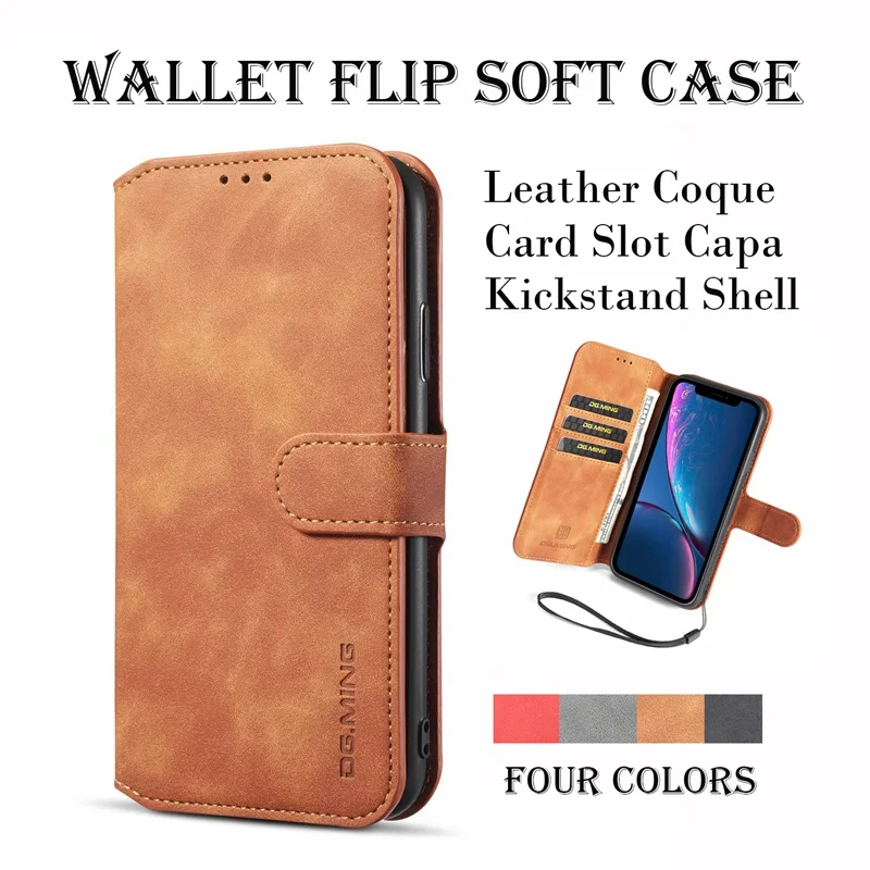 

Kickstand Flip Leather Wallet Case for iPhone X XR XS Max Case Card Holder for iPhone 6 6s 7 8 Plus Case Hoesje Capa Soft Fundas